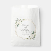 Sachets En Papier Fleurs Blanches, Fleurs Crème, Boho, Anniversaire (Devant)