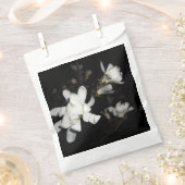 Sachets En Papier Fleurs blanches Lune Arrière - plan noir Jasmine (Coupé)