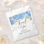 Sachets En Papier Fleurs bleues Baby shower Hydrangea (Coupé)