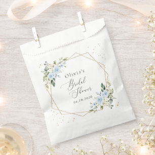Sachets En Papier Fleurs bleues, Fleurs blanches, Boho, Fête des mar