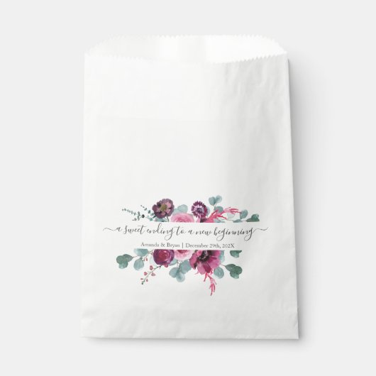 Sachets En Papier Fleurs bourguignonnes Ballotin (Devant)