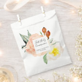 Sachets En Papier Fleurs d'aquarelle rose Filles Communion (Coupé)