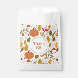 Sachets En Papier Fleurs d'automne anniversaire rose feuilles citrou