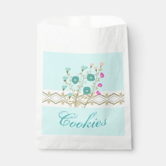Sachets En Papier Fleurs de bleus et roses (Devant)