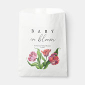 Sachets En Papier Fleurs de bouquet rouge aquarelle - bébé en fleurs (Devant)