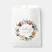 Sachets En Papier Fleurs de jardin anglais Wreath Custom Wedding Tex (Devant)