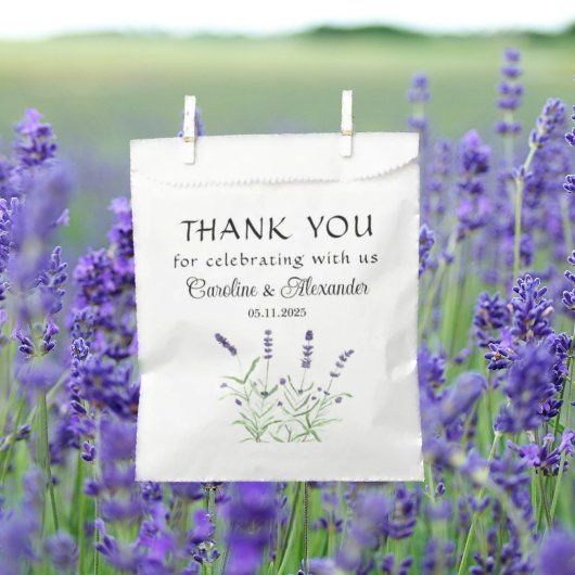 Sachets En Papier Fleurs de lavande Mariage floral violet