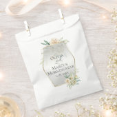 Sachets En Papier Fleurs de mariage Roses d'aquarelle jaune pâle (Coupé)