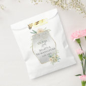 Sachets En Papier Fleurs de mariage Roses d'aquarelle jaune pâle (Scellé)