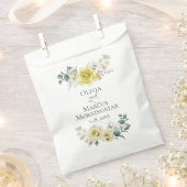 Sachets En Papier Fleurs de Mariage Sunny Cheery Jaune (Coupé)