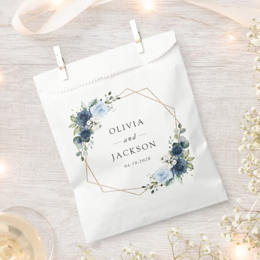 Sachets En Papier Fleurs de marine, Fleurs bleues, Boho, Mariage flo (Coupé)