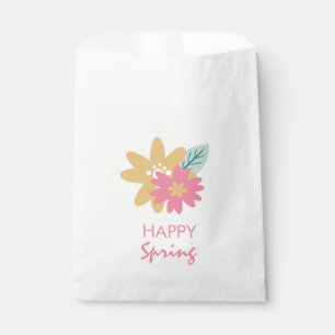 Sachets En Papier Fleurs de Pâques de printemps joyeuses rose bleu j