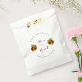 Sachets En Papier Fleurs de soleil modernes rustiques simple mariage (Scellé)