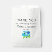 Sachets En Papier Fleurs d'Hydrangea Mariage Floral bleu (Devant)