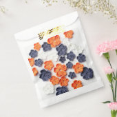 Sachets En Papier Fleurs en tissu cousu à la main printemps orange b (Scellé)