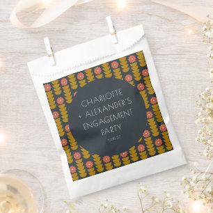 Sachets En Papier Fleurs géométriques élégantes Personnalisation de 