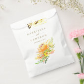 Sachets En Papier Fleurs Jaunes Chic Mariage Aquarelle Personnalisé (Scellé)