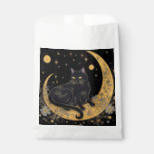 Sachets En Papier Fleurs Lune Cat Noire Cat Joyeux Halloween (Devant)