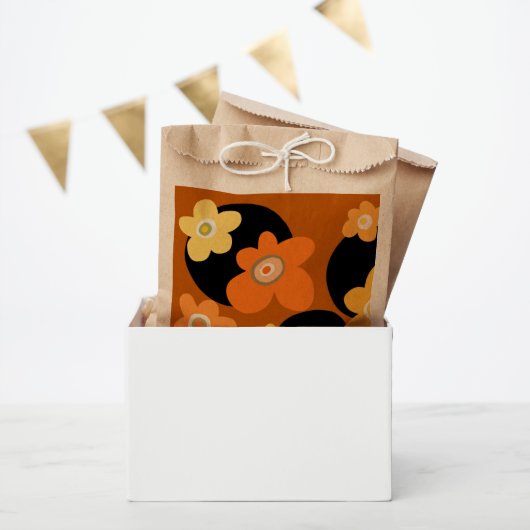 Sachets En Papier fleurs orange (Fête)
