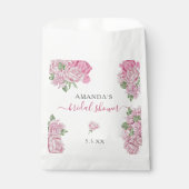 Sachets En Papier Fleurs rose d'aquarelle - FÊTE DES MARIÉES (Devant)