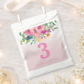 Sachets En Papier Fleurs Roses Blush Filles Enfants Fête d'anniversa (Coupé)