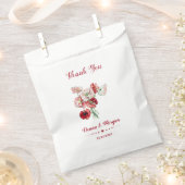 Sachets En Papier Fleurs Roses Et Rouges (Coupé)