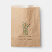 Sachets En Papier Fleurs rustiques Mason Jar Favoriser (Devant)