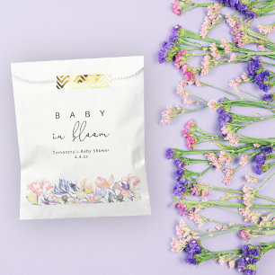 Sachets En Papier Fleurs sauvages - Bébé en baby shower fleuri