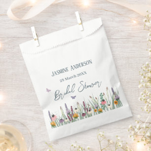 Sachets En Papier Fleurs sauvages et papillons nuptiale douche favor