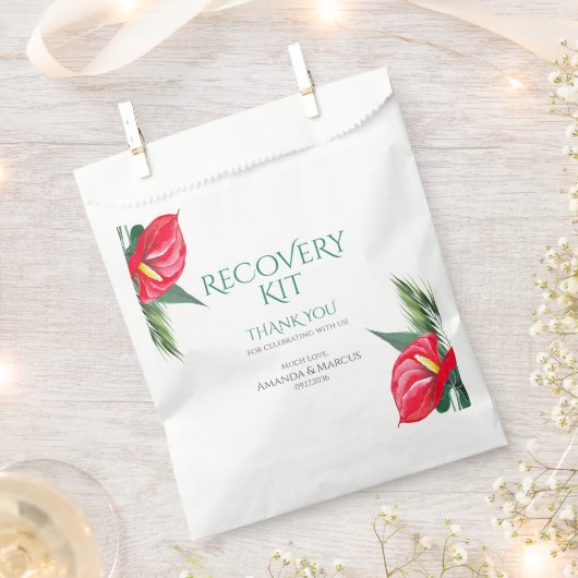 Sachets En Papier Fleurs tropicales Kit de récupération Mariage clas (Coupé)