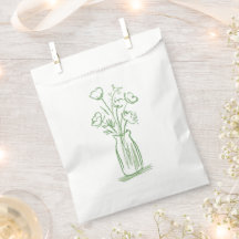 Fleurs Vertes | Favori Botanique Minimal Dessiné à