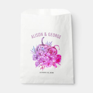 Sachets En Papier Fleurs violettes et roses et mariage de automne ci