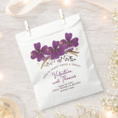 Sachets En Papier Fleurs violettes magnifiques avec Mariage d'accent (Coupé)