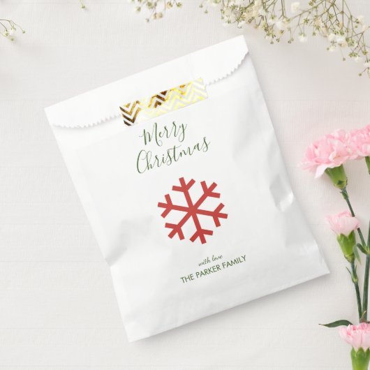 Sachets En Papier Flocon de neige de Noël (Scellé)