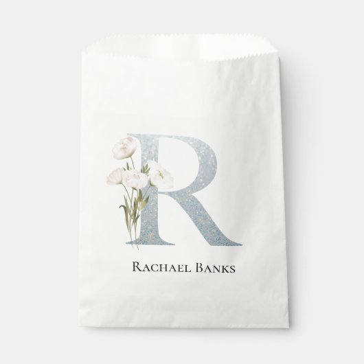 Sachets En Papier Floral blanc le plus doux (Devant)