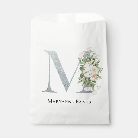 Sachets En Papier Floral blanc le plus doux (Devant)