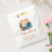 Sachets En Papier Floral bleu Un bébé brasse du Baby shower de café (Scellé)