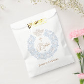 Sachets En Papier Floral Blue Baby Angel Croix Baptême (Scellé)