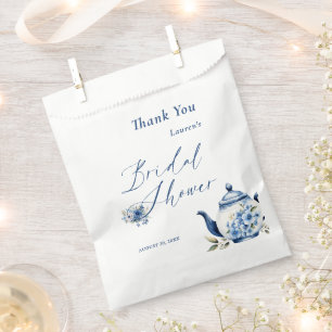 Sachets En Papier Floral Blue Tea Party Fête des mariées Bienvenue
