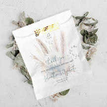 Floral Boho d'hiver | Sac Favour Mariage Blanc