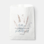 Sachets En Papier Floral Boho d'hiver | Sac Favour Mariage Blanc (Devant)