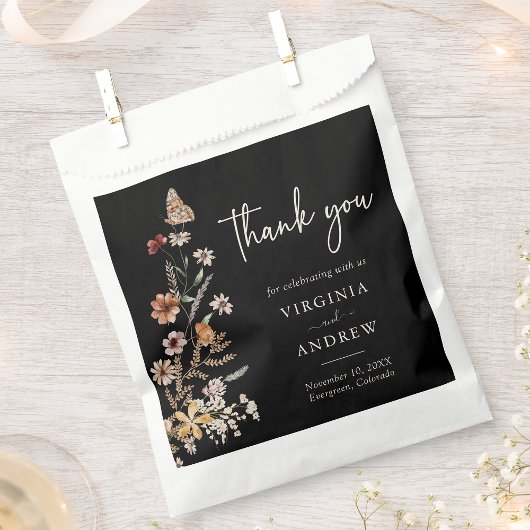 Sachets En Papier Floral Boho Mariage