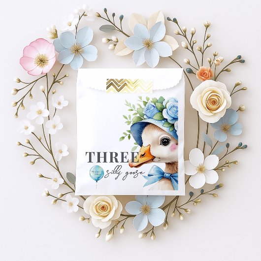 Sachets En Papier Floral Coquette Bow Silly Goose Boy Birthday 