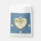 Sachets En Papier Floral Elegant Blue Wedding Party (Devant)