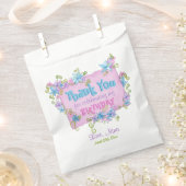 Sachets En Papier Floral Merci rose fête d'anniversaire (Coupé)