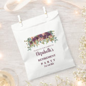 Sachets En Papier Floral Pink, Bourgogne et Parties scintillant (Coupé)