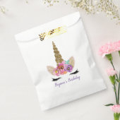 Sachets En Papier Floral Unicorn Gold Parties scintillant Anniversai (Scellé)
