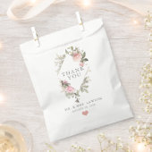 Sachets En Papier Flore printanière | Sac Favor Merci (Coupé)