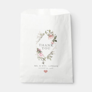 Sachets En Papier Flore printanière   Sac Favor Merci