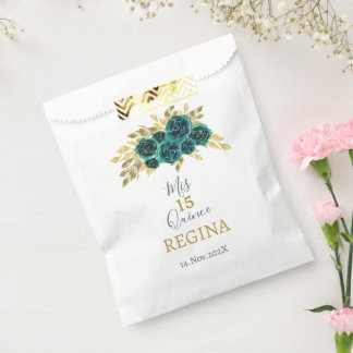 Sachets En Papier Flore verdoyante Quinceañera
